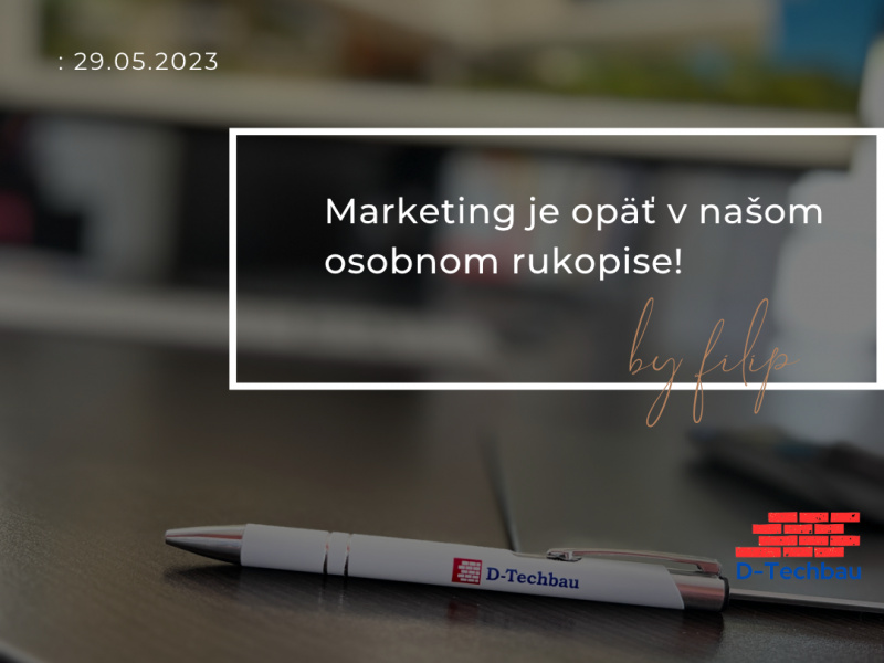 Marketing je opäť v našom osobnom rukopise! Marketing je opäť v našom osobnom rukopise!