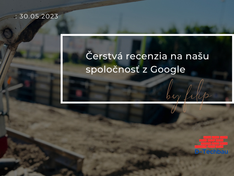 Čerstvá recenzia na našu spoločnosť Čerstvá recenzia na našu spoločnosť