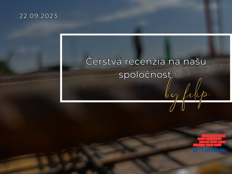 Čerstvá recenzia na našu spoločnosť Čerstvá recenzia na našu spoločnosť