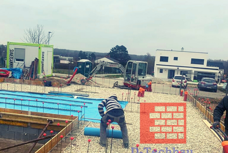 Stavba domu v Rakúsku - RD Polj21 Hainburg an der Donau - Lôžko z kameniva pod Stavba domu v Rakúsku - RD Polj21 Hainburg an der Donau - Lôžko z kameniva pod