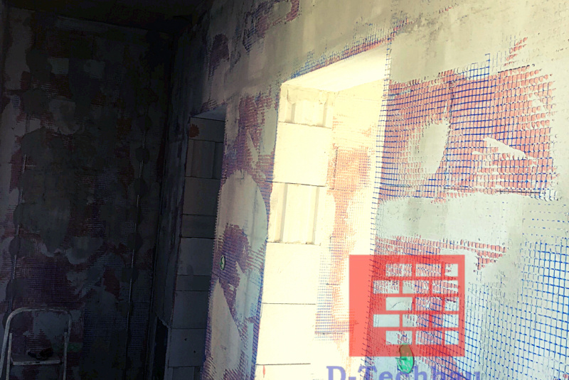 Stavba domu v Rakúsku - RD Polj21 Hainburg an der Donau - Výstuž porobetónových stien pred omietaním Stavba domu v Rakúsku - RD Polj21 Hainburg an der Donau - Výstuž porobetónových stien pred omietaním