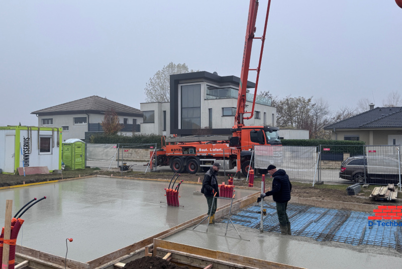 Betonáž základovej dosky (foto 1.)