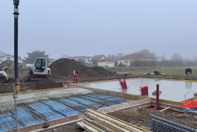 Betonáž základovej dosky (foto 4.)