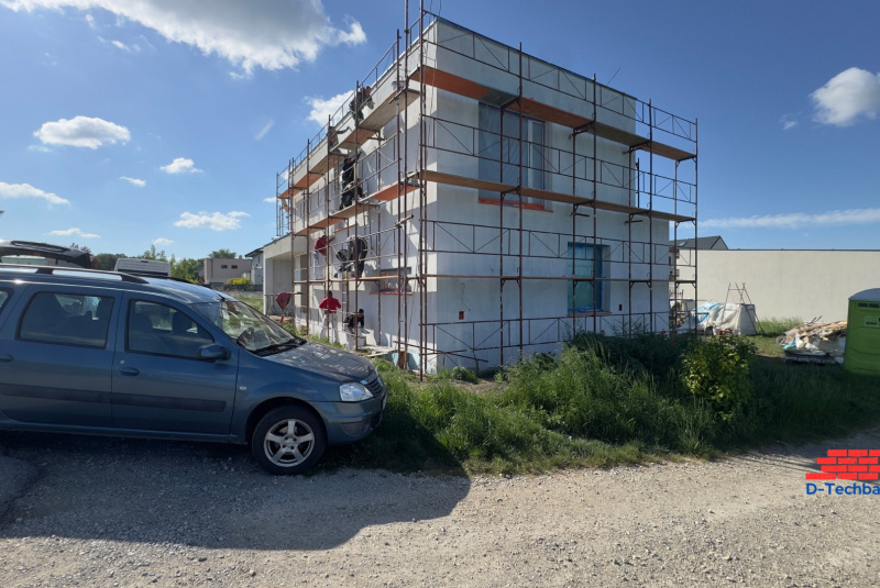 stavebná firma Pama, Rakúsko RD NIK24 Aplikácia fasádnej omietky (foto 2)